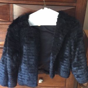 Fur crop jacket